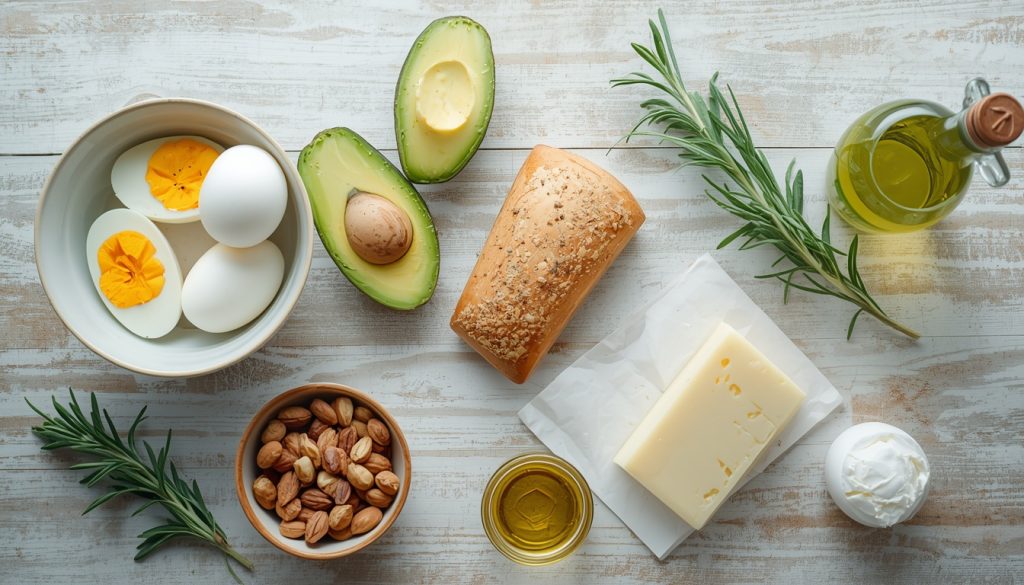 What to eat on a keto diet — foods flat lay