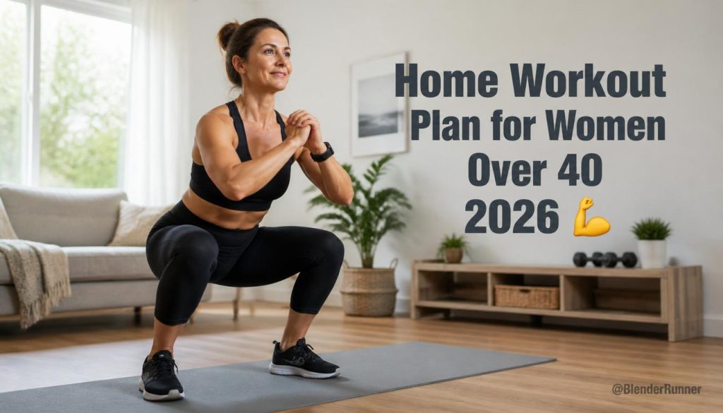 home workout plan for women over 40 2026 living room squat