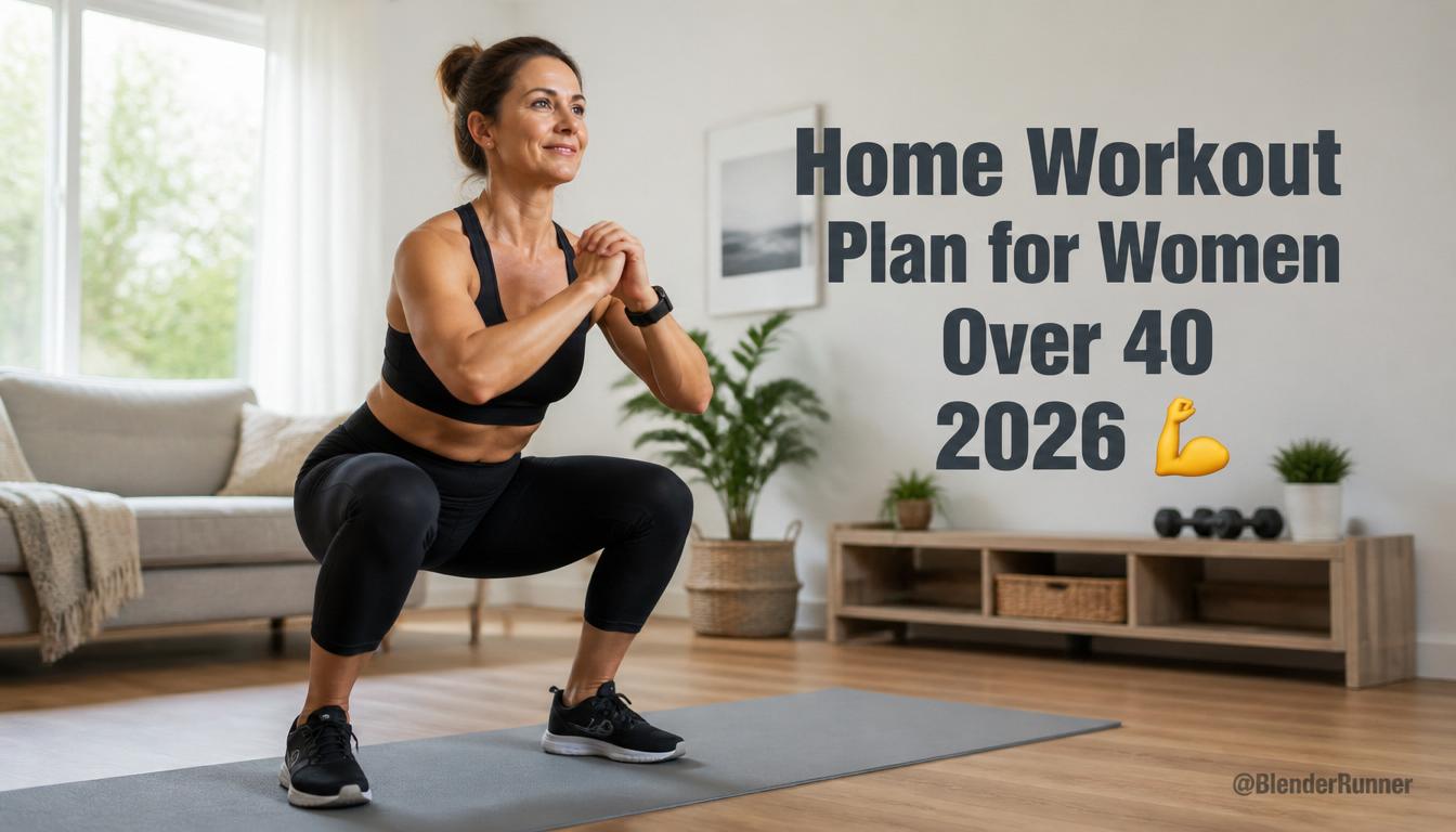 home workout plan for women over 40 2026 living room squat