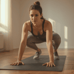 Woman doing 30-minute home workouts routine